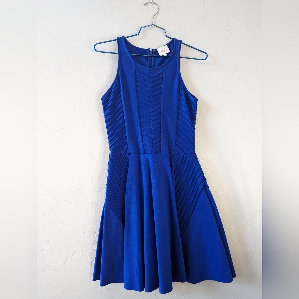 Electric blue parker flare dress